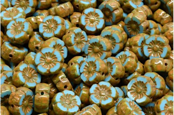 Hawaian Flower Beads 8x8mm - Image 1