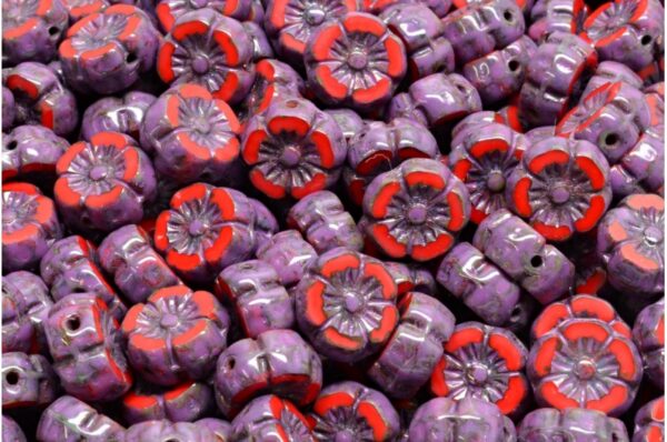Hawaian Flower Beads 8x8mm - Image 1
