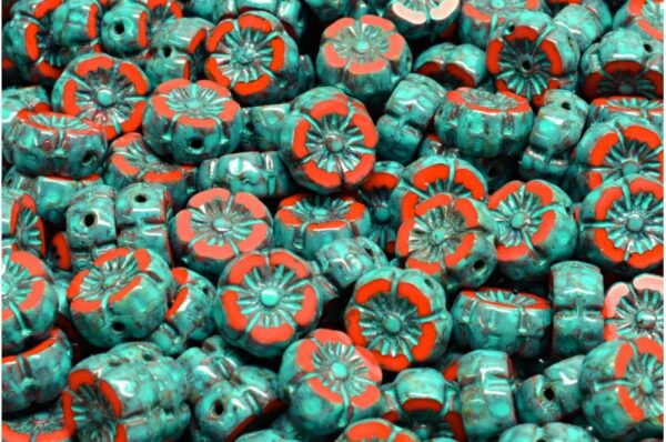 Hawaian Flower Beads 8x8mm - Image 1