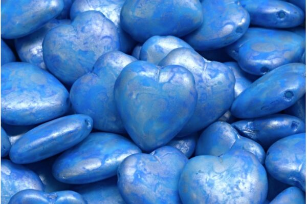 Heart Beads 15x16mm Side Hole - Image 1