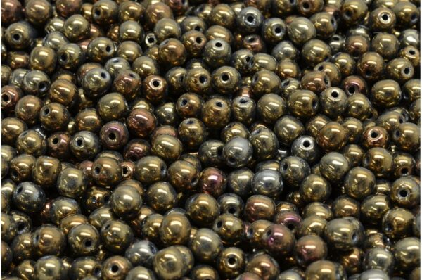 Round Druck Beads 4mm - Image 1