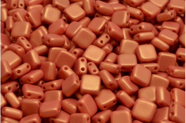 2 Holes Pressed Tile Beads 6x6mm - Image 1