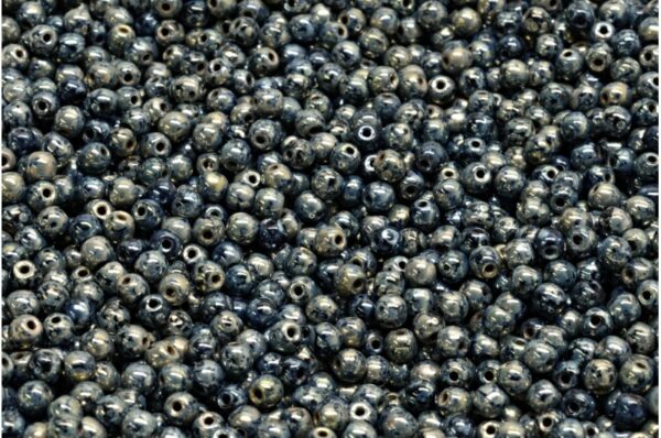 Round Druck Beads 3mm - Image 1