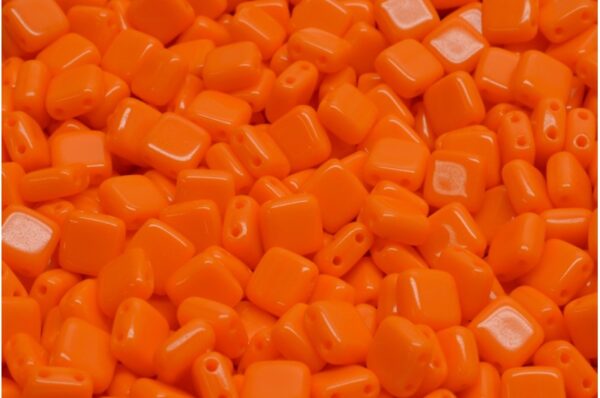 2 Holes Pressed Tile Beads 6x6mm - Image 1