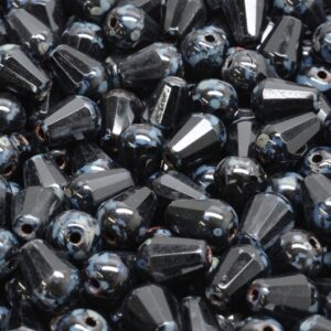 Firepolished Drop Beads 8x6mm