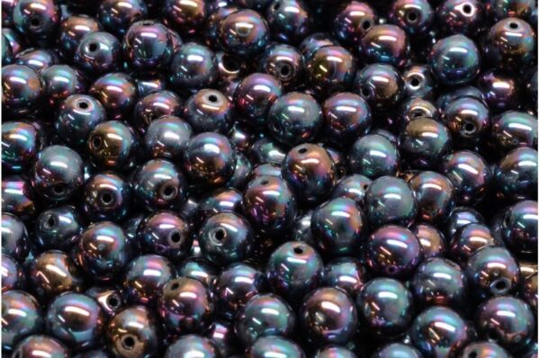 Round Druck Beads 6mm - Image 1