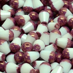 Firepolished Drop Beads 8x6mm