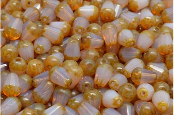 Firepolished Drop Beads 8x6mm - Image 1