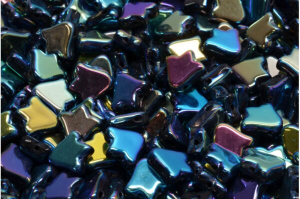 2 Holes Flat Tulip Bell Beads 9x9mm - Image 1