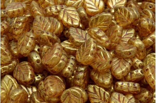 Mint Leaf Beads 10x8mm - Image 1