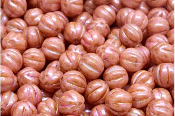 Melon Beads 8x8mm - Image 1