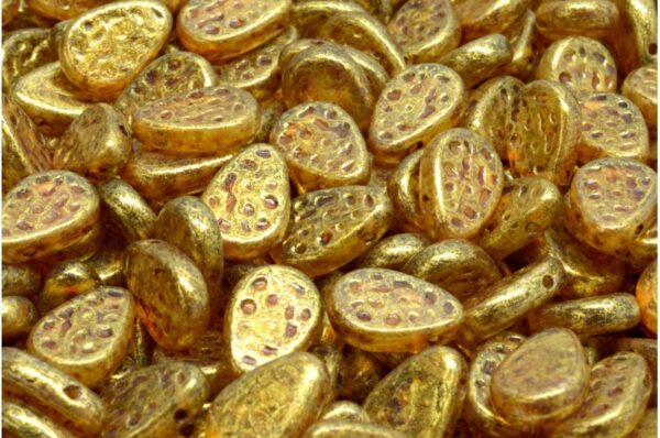 Flat Dotty Tear Drop Beads 9x11mm - Image 1