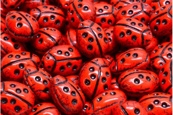 Ladybird beads 14x11mm - Image 1