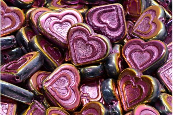 Heart In Heart Beads 14x16mm - Imagen 1