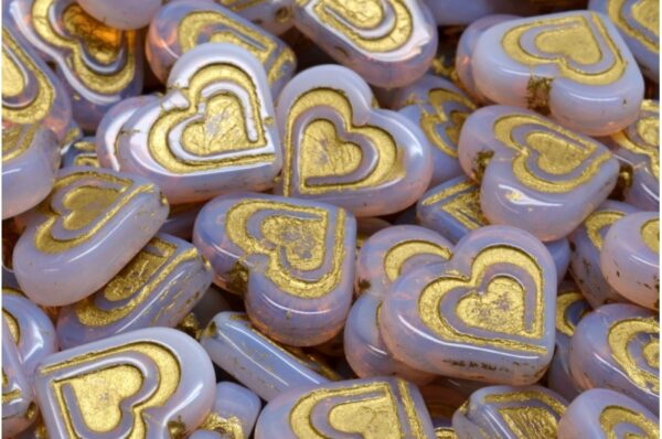 Heart In Heart Beads 14x16mm - Imagen 1