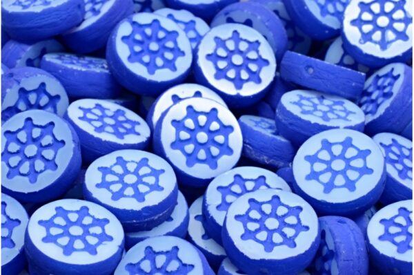TCB Wheel Coin Beads 12x12mm - Image 1