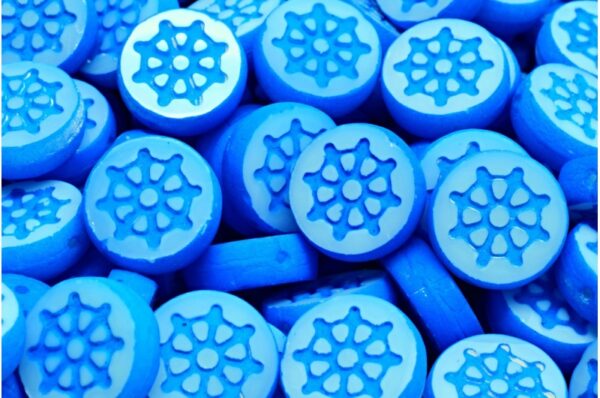 TCB Wheel Coin Beads 12x12mm - Image 1