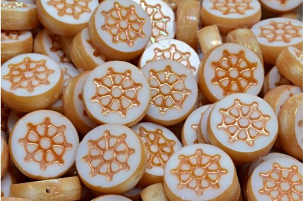 TCB Wheel Coin Beads 12x12mm - Image 1