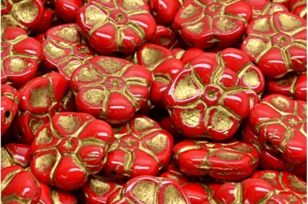 Primrose flower beads 15x15mm - Image 1
