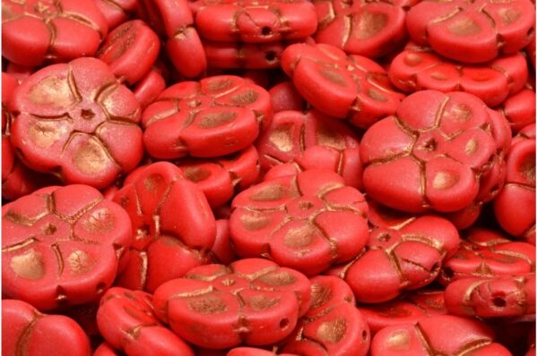 Primrose flower beads 15x15mm - Image 1
