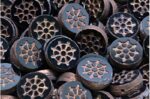 TCB Wheel Coin Beads 12x12mm