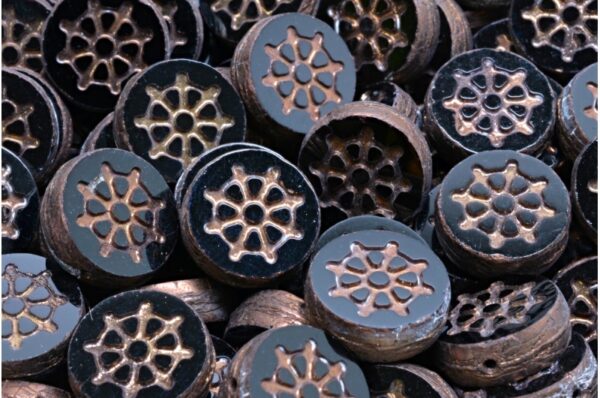 TCB Wheel Coin Beads 12x12mm - Image 1