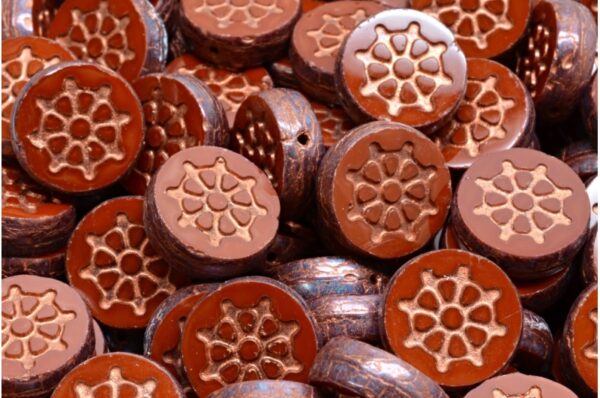 TCB Wheel Coin Beads 12x12mm - Image 1