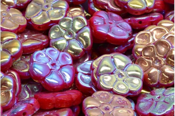 Primrose flower beads 15x15mm - Image 1