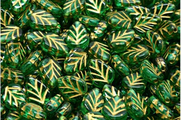 Mint Leaf Beads 10x8mm - Image 1