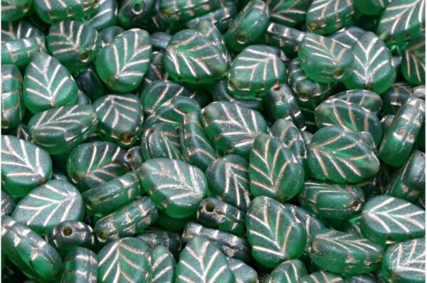 Mint Leaf Beads 10x8mm - Imagen 1