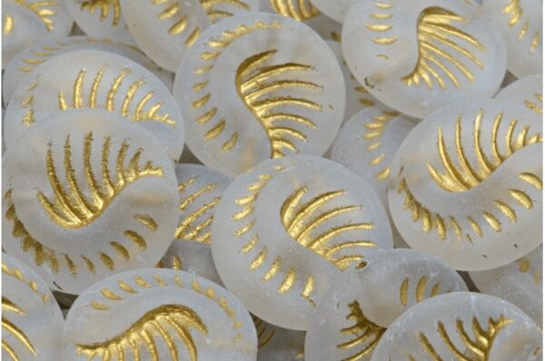 Fossil Coin Beads 19x19mm - Imagen 1