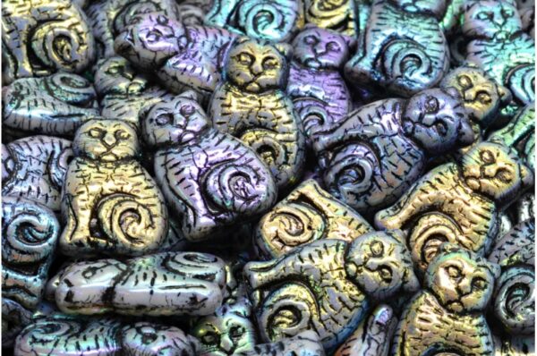Cat beads 17x11mm - Image 1