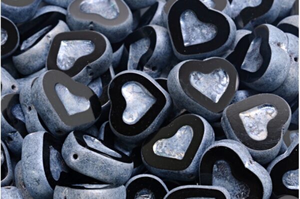 TCB Heart Beads 14x12mm - Image 1