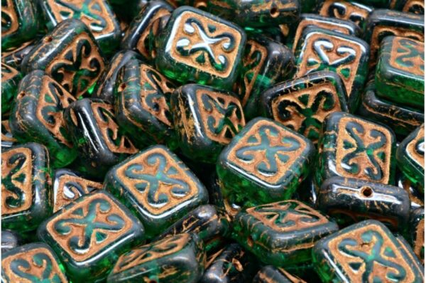 Ornamental Cushion Beads 11x12mm - Image 1