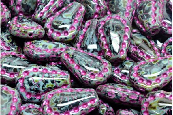 Lacy Tear Drop  Beads 17x12mm - Imagen 1