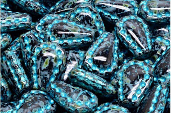 Lacy Tear Drop  Beads 17x12mm - Imagen 1