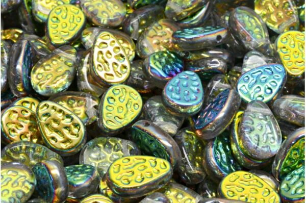 Flat Dotty Tear Drop Beads 9x11mm - Image 1
