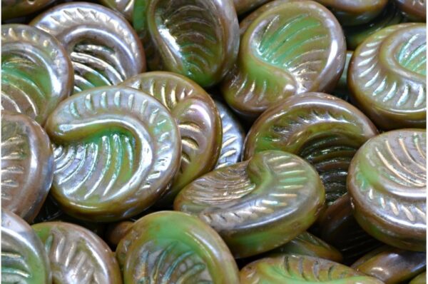 Fossil Coin Beads 19x19mm - Image 1
