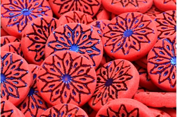 Origami Flower Beads 18x18mm - Imagen 1