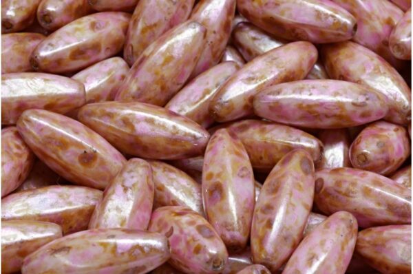 Peeled Olive beads 19x7mm - Image 1