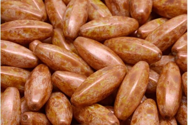 Peeled Olive beads 19x7mm - Image 1