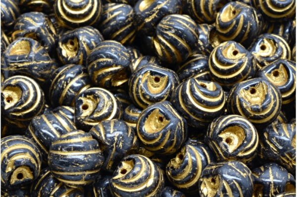 Grooved Mushroom Button Beads 9x8mm - Image 1