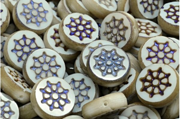 TCB Wheel Coin Beads 12x12mm - Image 1