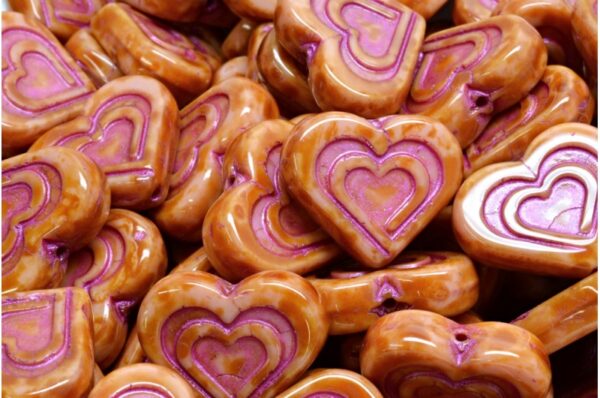 Heart In Heart Beads 14x16mm - Imagen 1