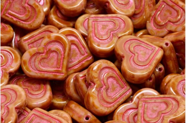 Heart In Heart Beads 14x16mm - Imagen 1
