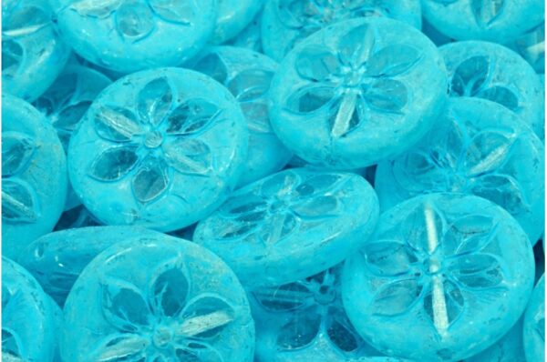 Flower Coin Beads 18x18mm - Image 1