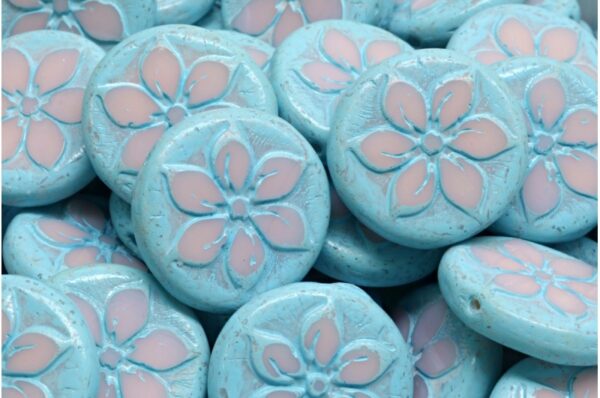 Flower Coin Beads 18x18mm - Image 1