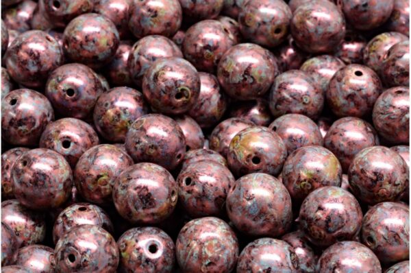 Round Druck Beads 8mm - Image 1