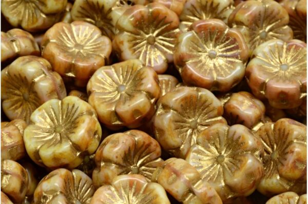 Hawaiian Flower Beads 14x14mm - Image 1