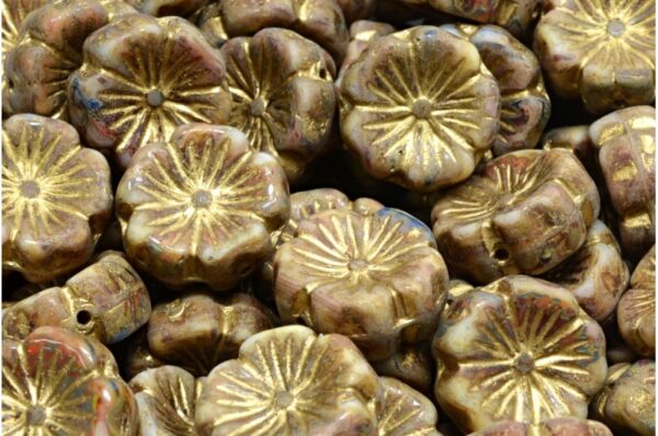 Hawaiian Flower Beads 14x14mm - Image 1